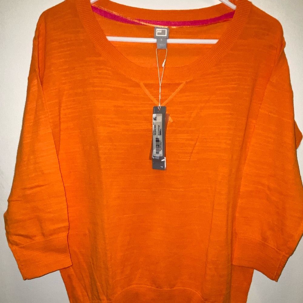 JCPenney Vibrant Orange Women's Crew Neck Sweater
